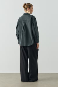 Ekose Geniş Manşetli Desenli Comfort Gömlek