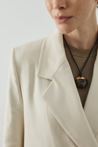 Ekru Multi Cep Detaylı Kruvaze Blazer