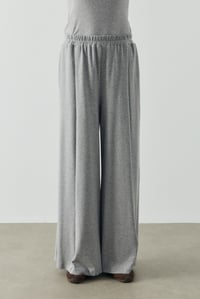 Gri Basic Bol Paça Dökümlü Pantolon
