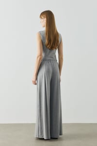 Gri Basic Bol Paça Dökümlü Pantolon