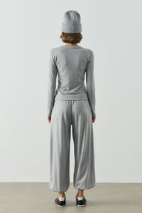 Gri Basic Uzun Kollu Body