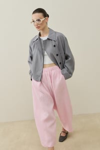 Gri Mini Bomber Ceket