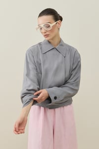 Gri Mini Bomber Ceket