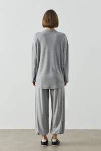 Gri Oversize Uzun Kol Basic Body