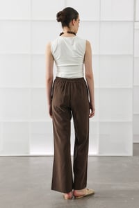 Kahverengi Bol Paça Basic Pantolon
