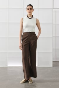 Kahverengi Bol Paça Basic Pantolon