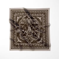 Krem Royal Desen Omuz Şal Eşarp