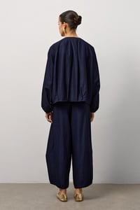 Lacivert Zip Hafif Bomber Ceket