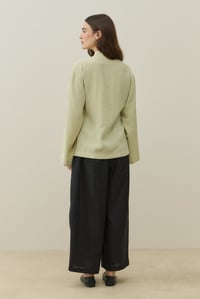 Lime Kruvaze Bağlamalı Mini Kimono
