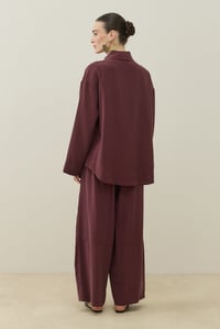 Mürdüm Comfort Gömlek Pantolon Takım