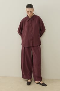 Mürdüm Comfort Gömlek Pantolon Takım