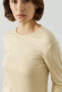 Sarı Basic Uzun Kollu Body