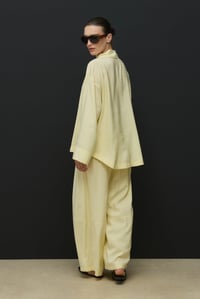 Sarı Comfort Gömlek Pantolon Takım