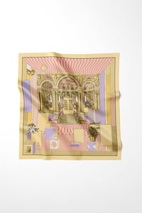 Sarı Gallery Desen Omuz Şal Eşarp