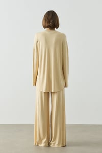Sarı Oversize Uzun Kol Basic Body