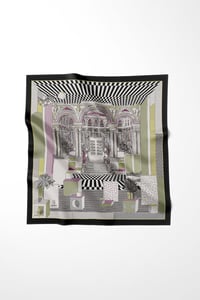 Siyah Gallery Desen Omuz Şal Eşarp