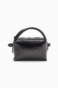 Siyah Minimal Logolu Mini Çanta