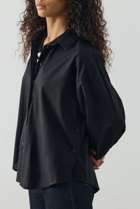 Siyah Relaxed Fit Basic Gömlek