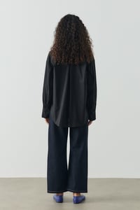Siyah Relaxed Fit Basic Gömlek