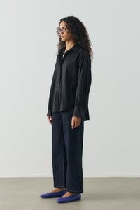 Siyah Relaxed Fit Basic Gömlek