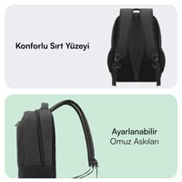 MACK MCC-505BG 15.6 Move Notebook Sırt Çantası Siyah Gri