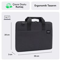 MACK MCC-701 14.1 City Fit Eco Notebook Çantası Siyah