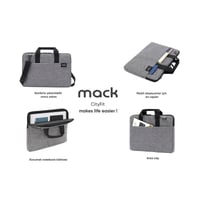 MACK MCC-702 14.1 City Fit Eco Notebook Çantası Gri