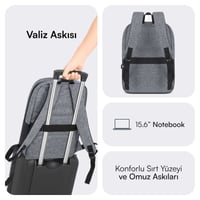 MACK MCE-1104 15.6 UNICITY Eco Notebook Sırt Çantası Gri