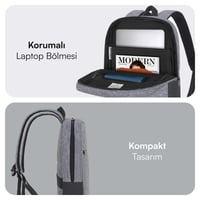 MACK MCE-1104 15.6 UNICITY Eco Notebook Sırt Çantası Gri