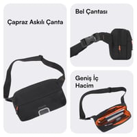 MACK MCE-1226 EXPLOR Crossbody Seyahat Çantası Siyah
