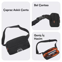 MACK MCE-1226 EXPLOR Crossbody Seyahat Çantası Siyah