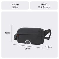 MACK MCE-1226 EXPLOR Crossbody Seyahat Çantası Siyah