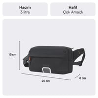 MACK MCE-1226 EXPLOR Crossbody Seyahat Çantası Siyah