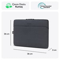 MACK MCE-1504 14.1 NOVA Eco Notebook Sleeve Antrasit