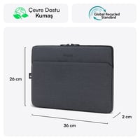 MACK MCE-1504 14.1 NOVA Eco Notebook Sleeve Antrasit