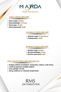 Fonksiyonlu Gümüş Renk Çelik Kordon Çelik Kasa Erkek Kol Saati 1336.01MR