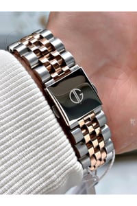 Fonksiyonlu Lacivert-Bakır Renk Çelik Kordon Erkek Kol Saati 8666E3
