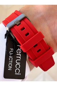 Function Fonksiyonlu 3 Atm Su Geçirmez Kırmızı Renk Silikon Kordon Erkek Kol Saati