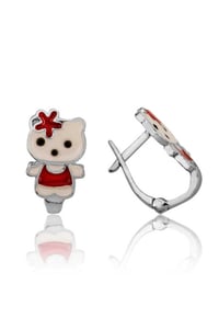 Gümüş Ayıcık Çocuk Küpesi  EA1160157MR