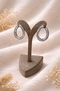 Işıltı  Damlası Gümüş Küpe  Silver
