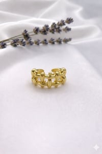 Modern Form Ayarlanabilir Yüzük Gold
