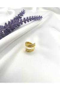 Modern Form Ayarlanabilir Yüzük Gold