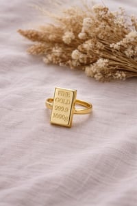 Modern Form Ayarlanabilir Yüzük Gold