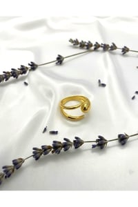 Modern Form Ayarlanabilir Yüzük Gold