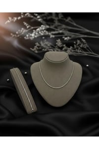 Pırlanta Işıltısı Minimalist Gümüş Set Silver