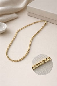 Vip 14 K Altın Renk İnce Gurmet Zincir Kadın Kolye Gold