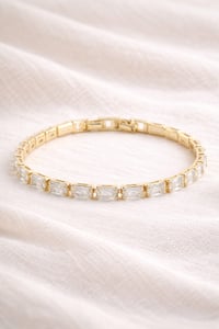 VIP 14 K Baget Taşlı Gold Tennis Bileklik Gold