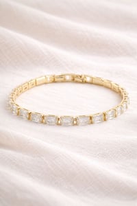 VIP 14 K Baget Taşlı Gold Tennis Bileklik Gold