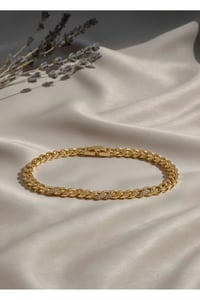 Vıp 14 K Şık Taşlı Gurmet Zincir Kadın Bileklik Gold