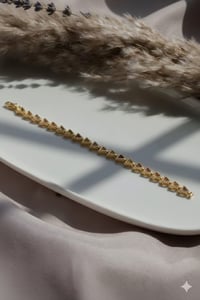 Vıp 14K Üçgen Taş Detaylı Altın Bileklik Gold